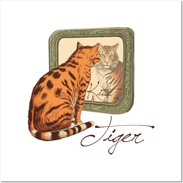 Tiger Cat Wall Art by ArtRoute02